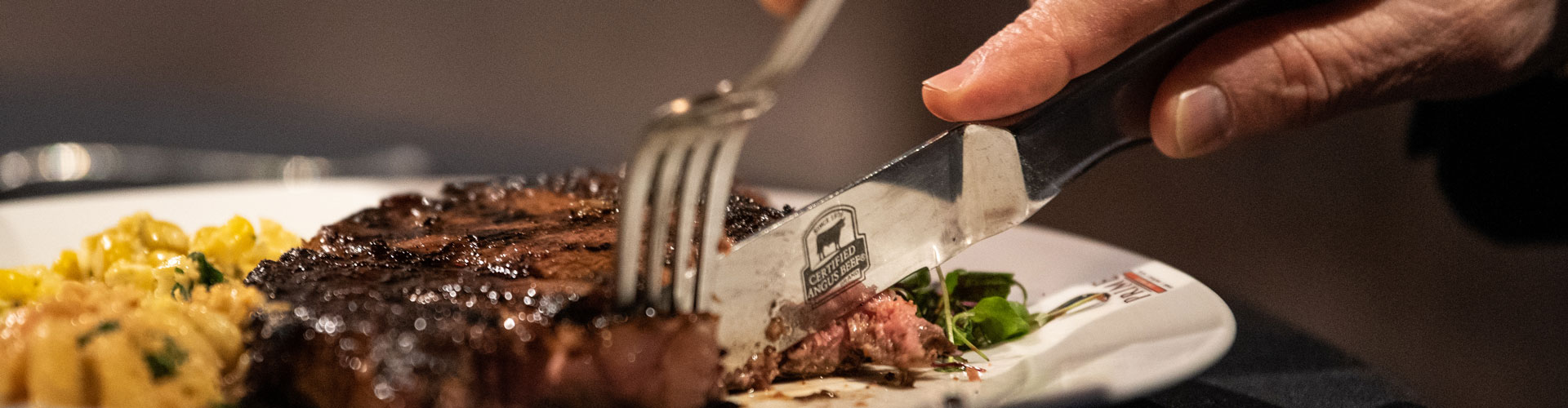 cutting steak