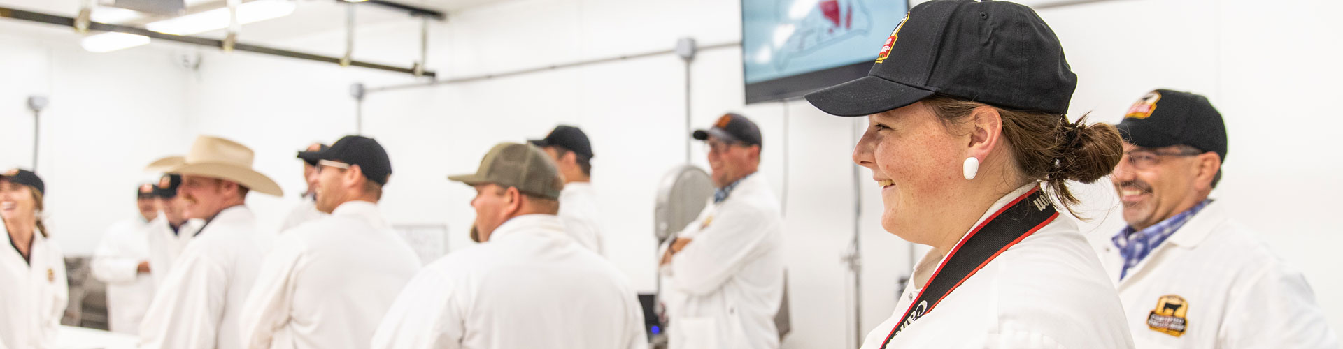intern in the meat lab