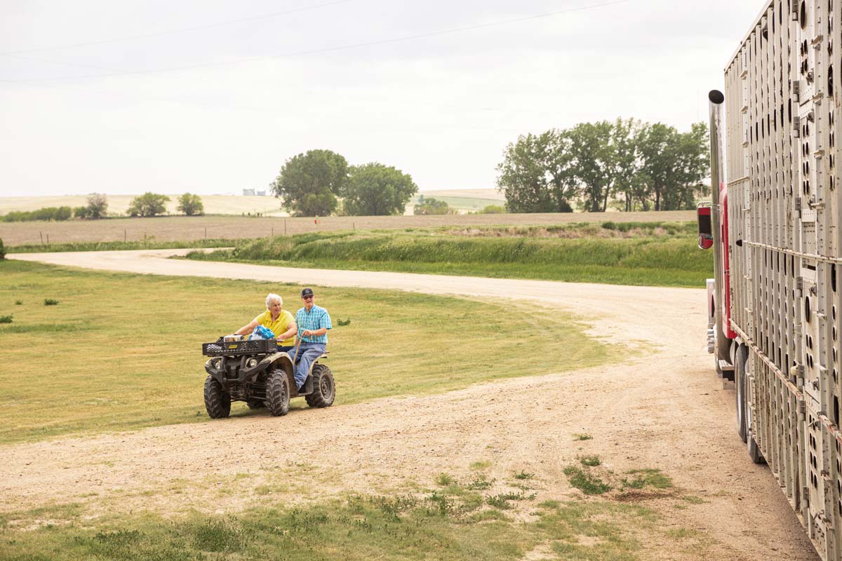 Roy and Rosemary Anderson on a four-wheeler