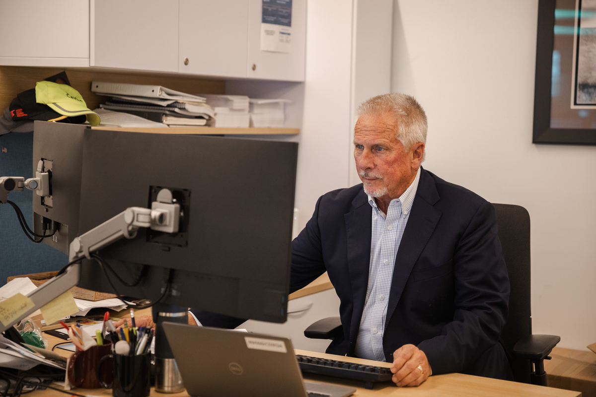 Glen Dolezal in his office